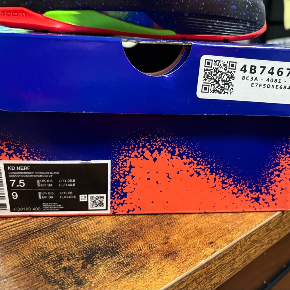 Nike KD Nerf Crimson Black Shoes